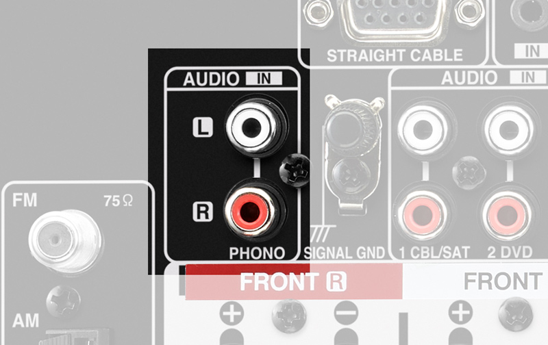 amply Denon AVR X2700H có cổng phono