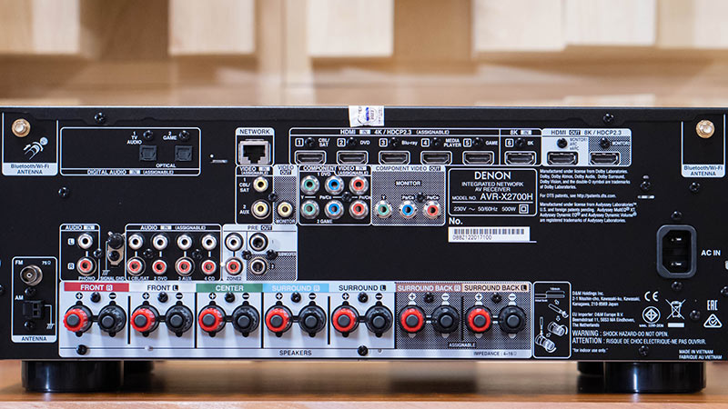 mặt sau Denon AVR X2700H