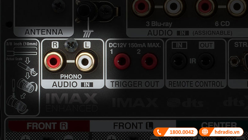 cổng kết nối amply Denon AVC-A110