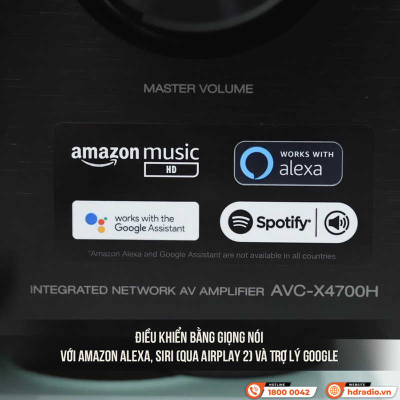 Amply Denon AVC X4700H, Hỗ Trợ 8K, 9.2 Kênh, 125W/CH-3