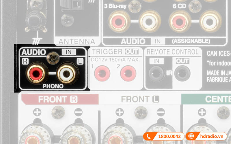 AVC-X6700H có mạch phono cho đầu đĩa than