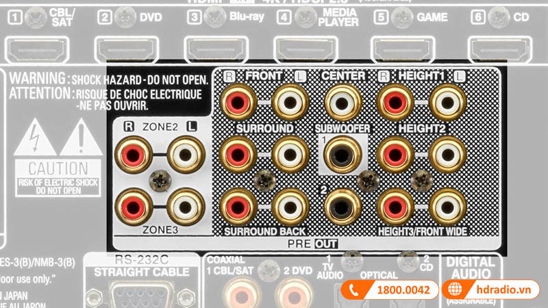 AVC-X6700H có chế độ pre amply