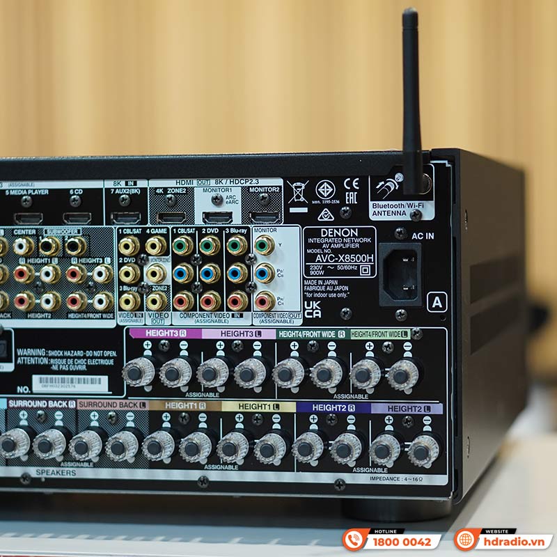 Amply Denon AVC X8500HA, 13.2 Kênh, 150W/CH, 8K, Bluetooth-13