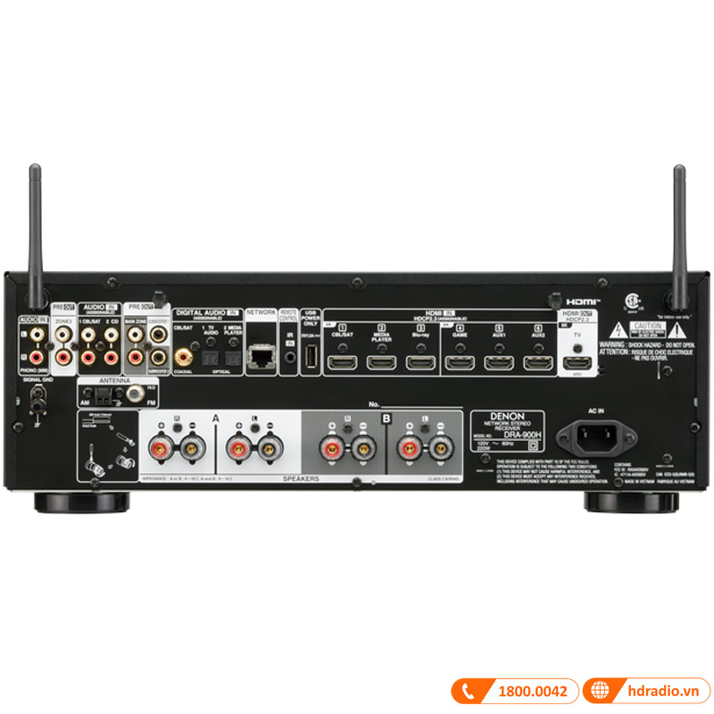 Amply Denon DRA-900H (100W/CH ở 8 Ohms, HEOS, Bluetooth)-4