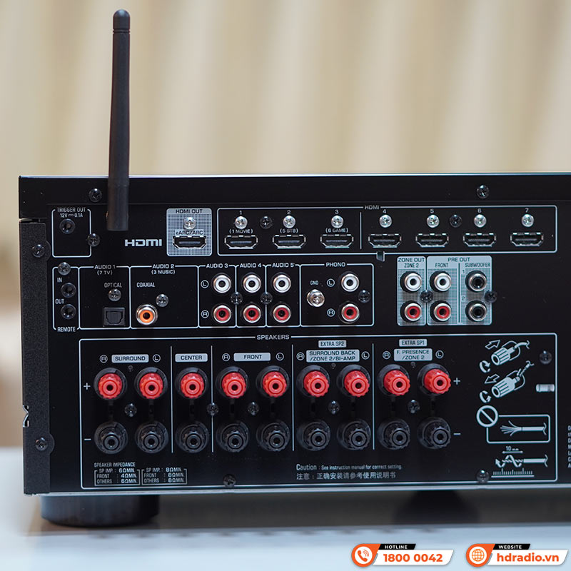 Amply Yamaha RX-A2A, 8K, 7.2 Kênh, 100W/CH, Bluetooth-15