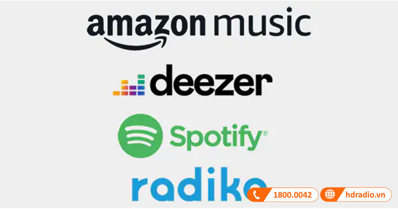 Tương thích các nền tảng nhạc trực tuyến