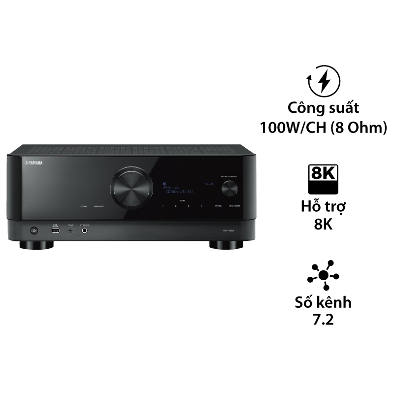 Amply Yamaha RX-V6A, 8K, 7.2 Kênh, 100W/CH, Bluetooth