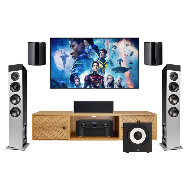 Dàn xem phim Dolby Atmos 5.1.2 Marantz, Definitive, JBL DB18 (Marantz SR7015, Definitive D17, SR9040, CS9040, BP9000 A9, Sub 120P)