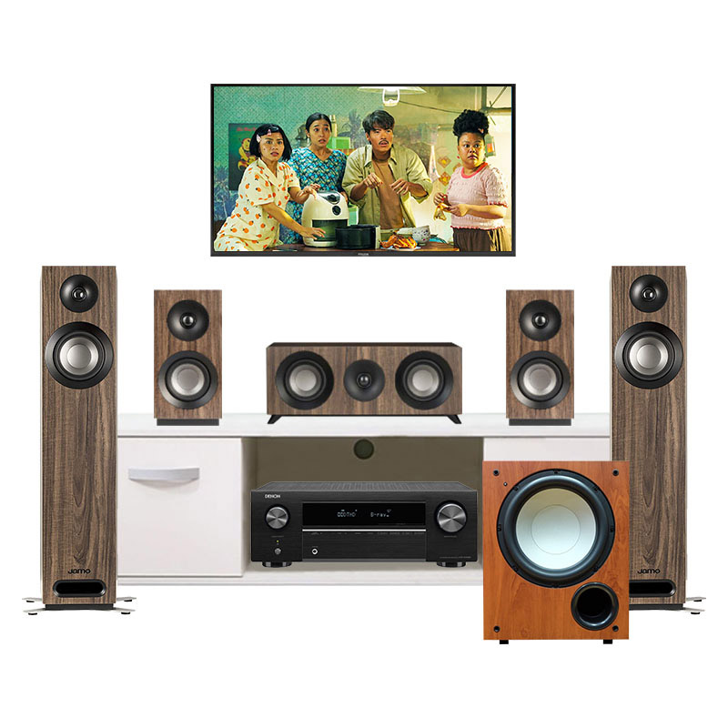 Bộ Dàn Âm Thanh Xem Phim 5.1 HD-AT02 (Jamo S805 HCS, C912, Denon AVR-X250BT)