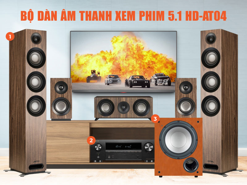 Bộ dàn âm thanh xem phim 5.1 HD-AT04 Bộ dàn âm thanh xem phim 5.1 HD-AT04