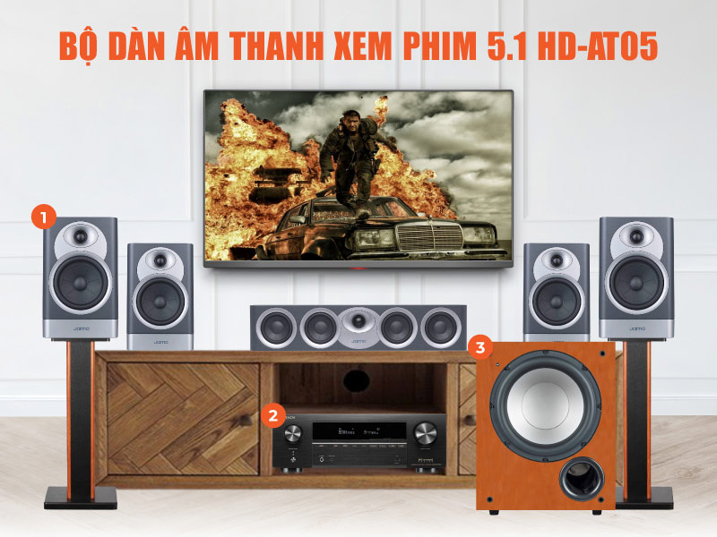 Bộ dàn âm thanh xem phim 5.1 HD-AT05 Bộ dàn âm thanh xem phim 5.1 HD-AT05