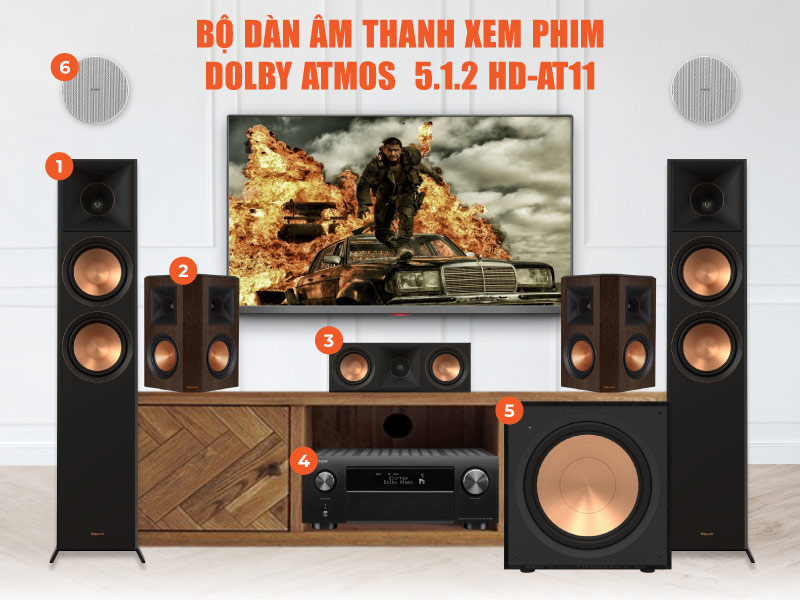 Bộ dàn âm thanh xem phim Dolby Atmos 5.1.2 HD-AT11 