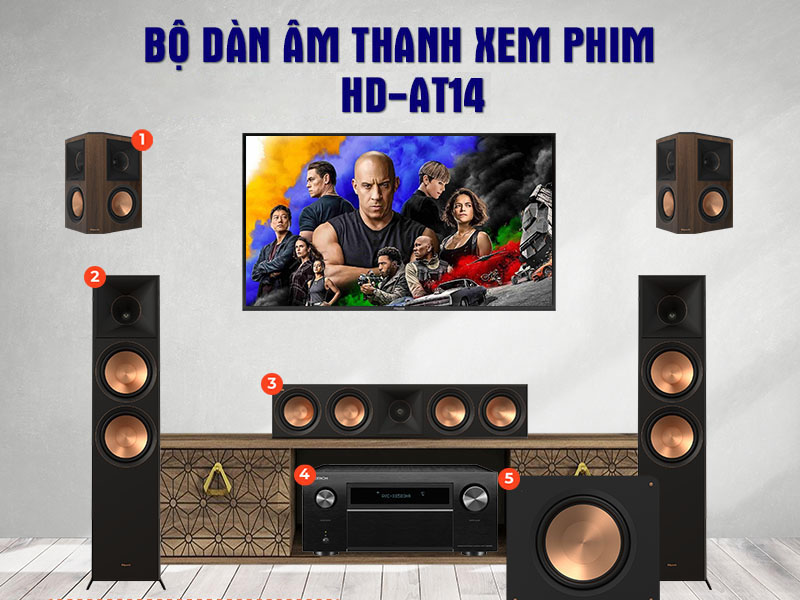 Bộ dàn âm thanh xem phim Dolby Atmos 7.1.2 HD-AT14