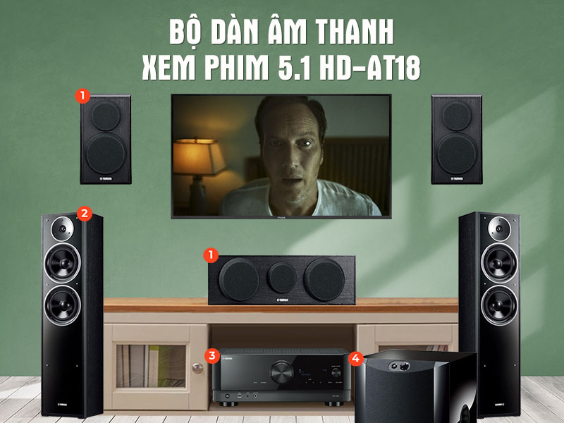 Bộ dàn âm thanh xem phim 5.1 HD-AT18 