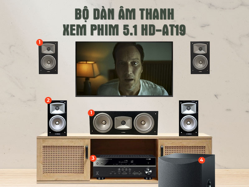 Bộ dàn âm thanh xem phim 5.1 HD-AT19