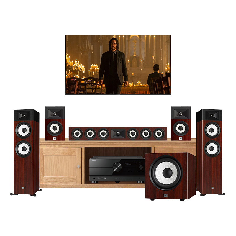 Bộ dàn âm thanh xem phim 7.1 HD-AT20 (Yamaha RX-A4A, JBL Stage A190, A135C, A120, Sub A120P)