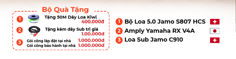 chú thích Dàn âm thanh xem phim 5.1 Yamaha, Jamo AT12
