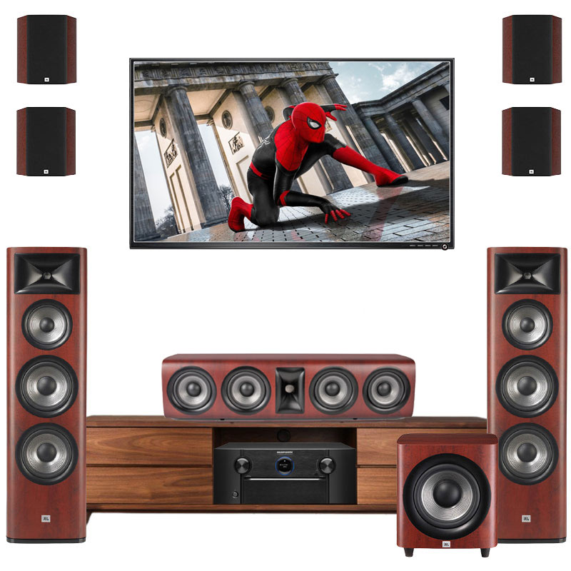 Dàn âm thanh xem phim 7.1 Marantz, JBL AT29 (Marantz SR7015 + JBL Studio 698 +  665C + 660P + 2 cặp 610 )