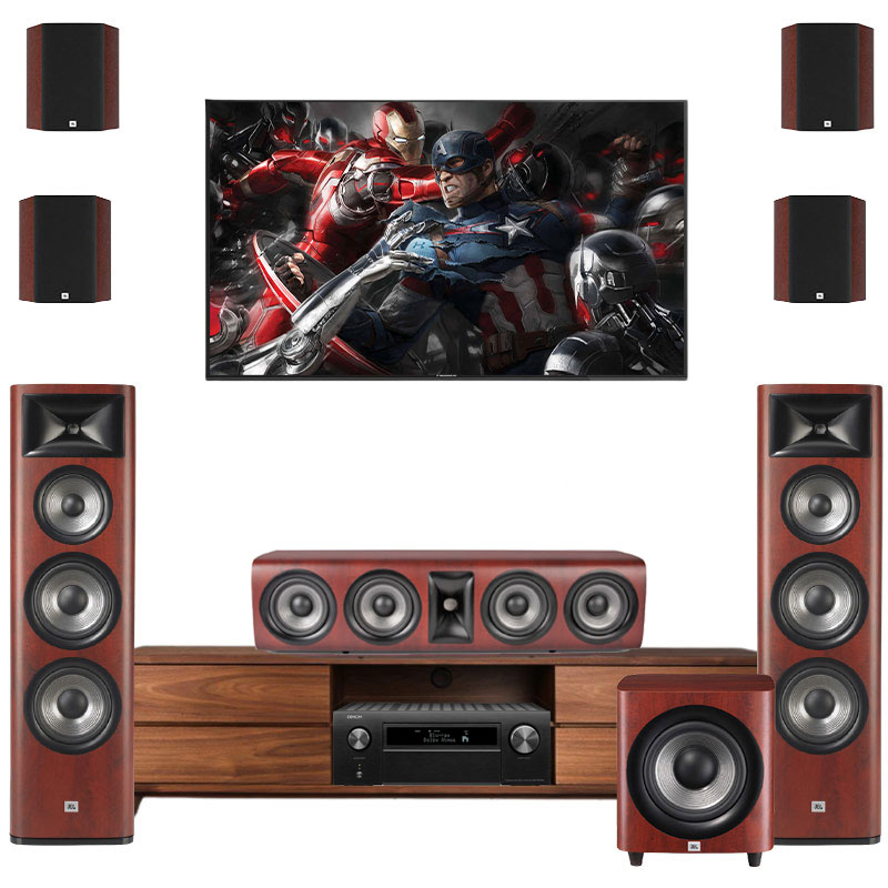 Dàn xem phim 7.1 Denon, JBL AT30 (Denon X6700H + JBL Studio 698 +  665C + 660P + 2 cặp 610)