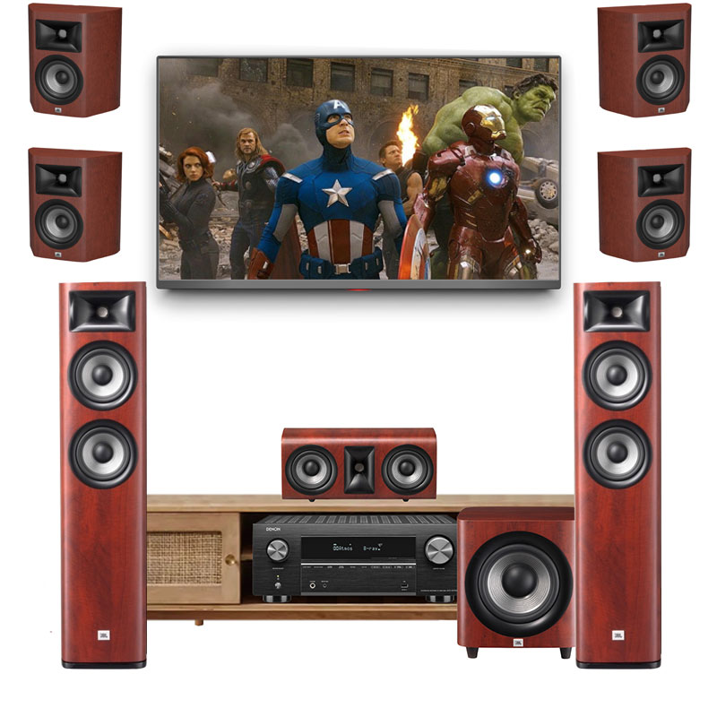 Dàn xem phim 7.1 Denon, JBL AT33 (Denon X3700H + JBL Studio 680 +  665C + 660P + 2 cặp 610 )