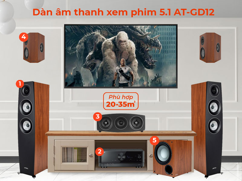 dàn âm thanh xem phim 5.1 AT-GD12