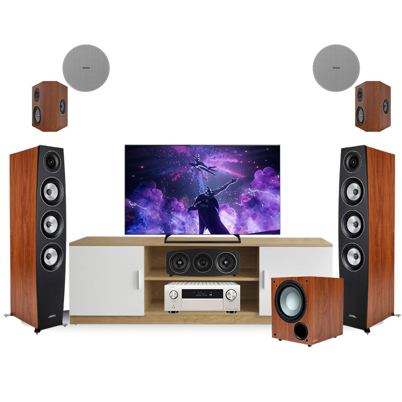 Dàn âm thanh xem phim Jamo, Denon Dolby Atmos 5.1.2 AT-AM26 (Denon X4700H + Jamo C97II + C9 Sur II + C9 Cen II + C912 + Piega 5.25)