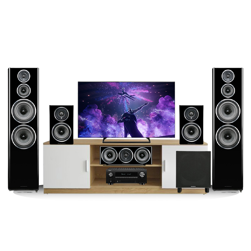 Dàn âm thanh xem phim 5.1 Wharfedale AT-GD38 (Denon AVC X3700H + Wharfedale Diamond 11.5 + 11.1 + 11.Cs + SW12)