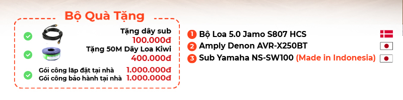 Chú thích dàn xem phim 5.1 Denon Jamo AT20