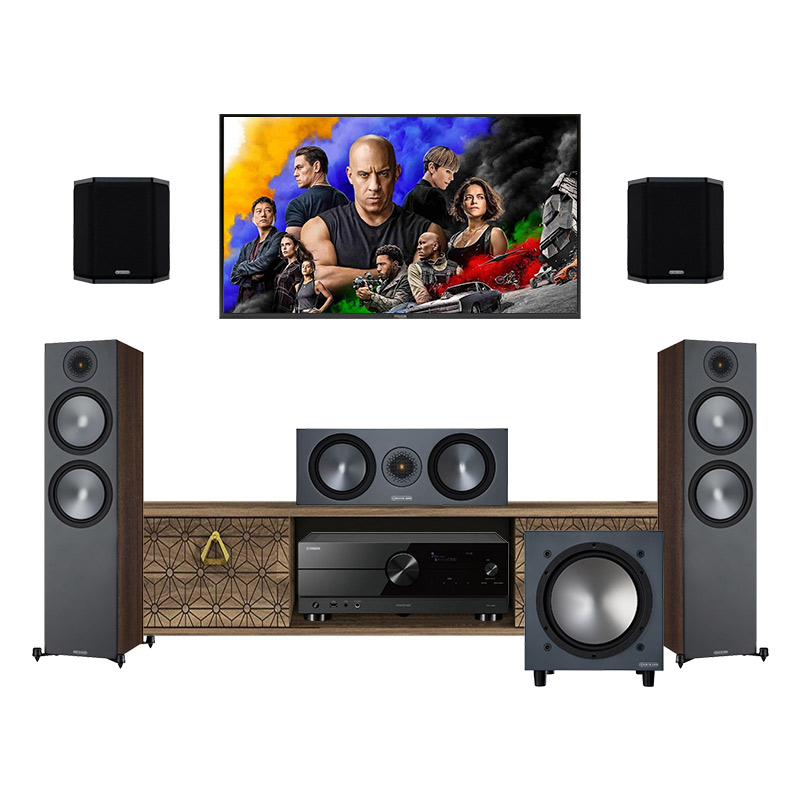 Dàn xem phim 5.1 Yamaha, Monitor Audio AT23 ( Yamaha RX-A2A, Monitor Bronze 500, FX, C150, W10 )
