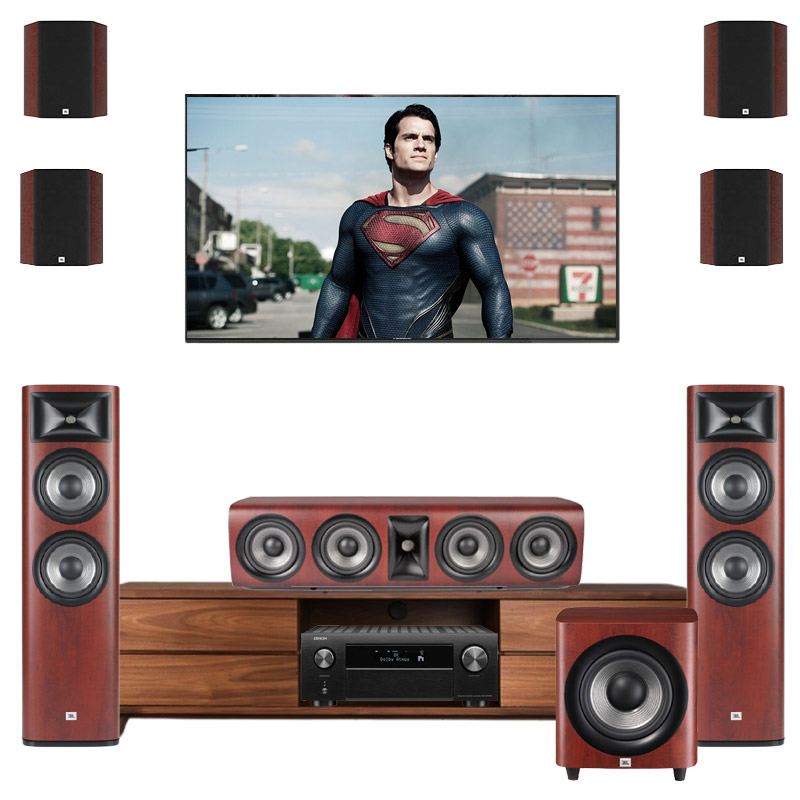 Dàn xem phim 7.1 Denon, JBL AT32 (Denon X4800H + JBL Studio 690 +  665C + 660P + 2 cặp 610)