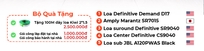 Dàn xem phim 5.1 Marantz, Definitive AT35 Dàn xem phim 5.1 Marantz, Definitive AT35