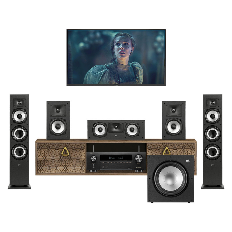 Dàn xem phim 5.1 Polk AT37 (Polk Monitor XT60, Polk Monitor XT30, Polk Monitor XT15, Polk Monitor XT12, Denon AVR-X1700H)