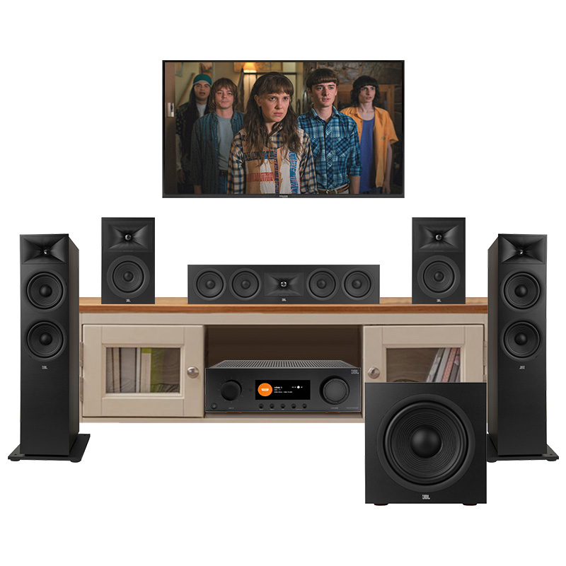 Dàn xem phim 5.1 JBL AT43 (JBL Stage 280F, Stage 250B, Stage 245C, Stage 220P, MA9100HP)