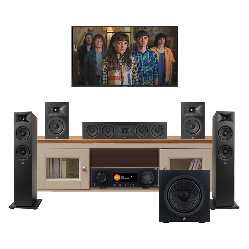 Dàn xem phim 5.1 JBL AT44 (JBL Stage 260F, Stage 245C, Stage 240B, Stage 200P, JBL MA7100HP)
