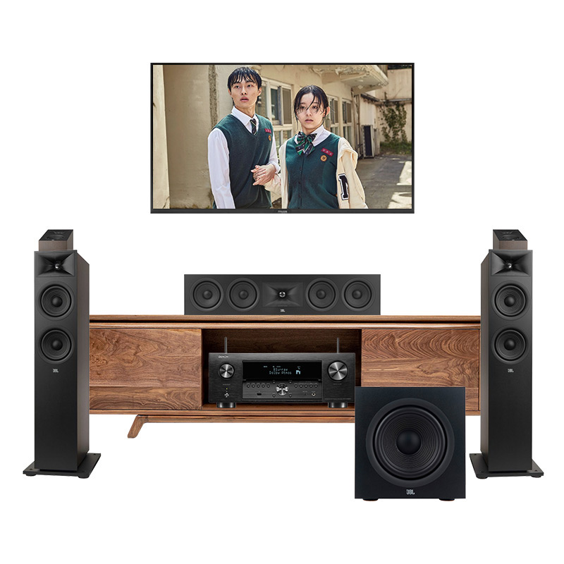 Dàn xem phim 5.1.4 JBL AT46 (JBL Stage 260F, Stage 245C, Stage 245C, Stage 200P, X-FORMER 8124, Denon AVC-X4800H)
