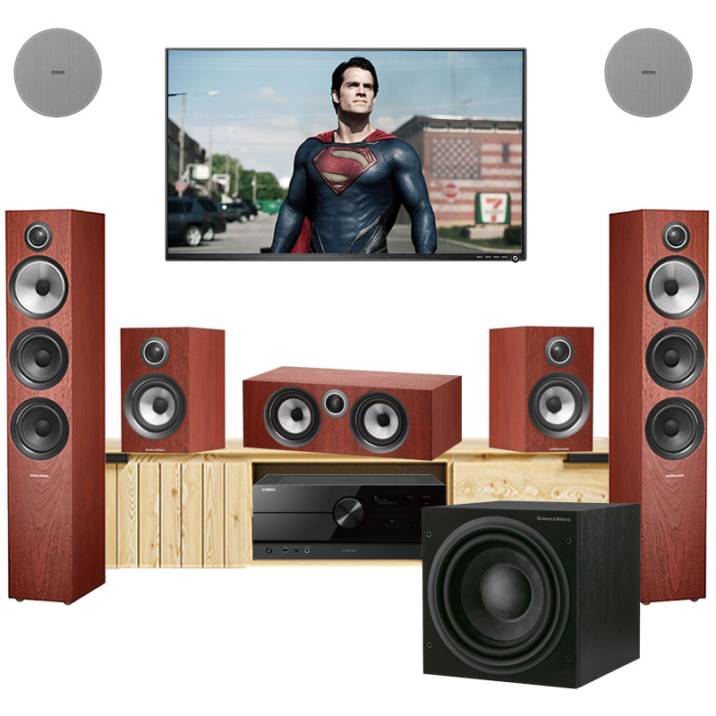 Dàn xem phim Dolby Atmos 5.1.2 Yamaha, B&W DB14 (Yamaha A8A, B&W 704 S2, 707 S2, HTM 72 S2, ASW610XP, Atmos Piega)