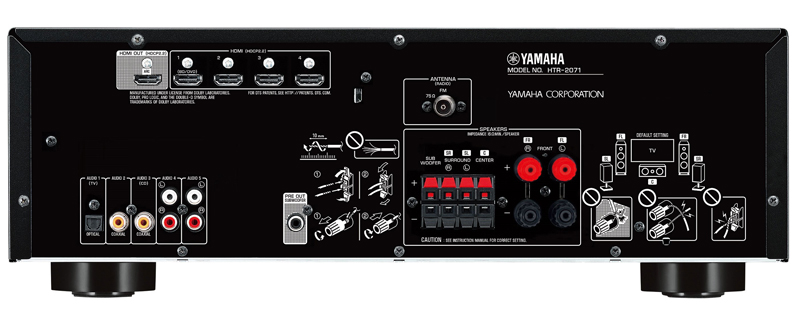 mặt sau amply xem phim của bộ dàn âm thanh xem phim 5.1 YAMAHA YHT-1840