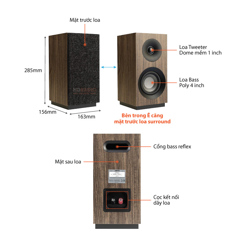 Chu thich bo loa 5.0 Jamo S807 HCS