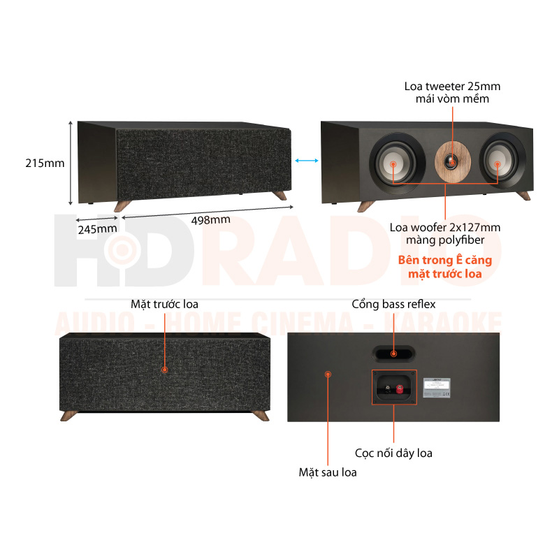 chú thích loa Jamo S83 CEN