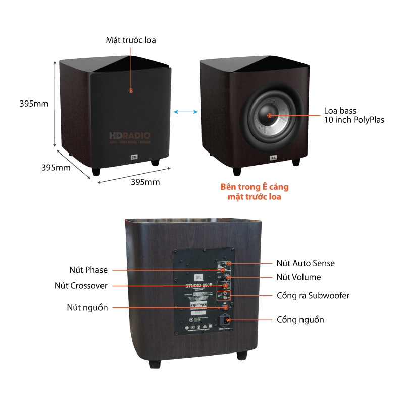 Chu thich loa JBL Studio 665P