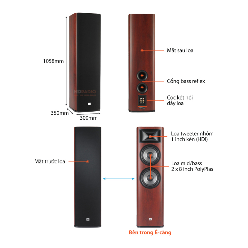 Loa JBL Studio 690 (Độ nhạy 90dB, Tần số 36Hz-40KHz)-2