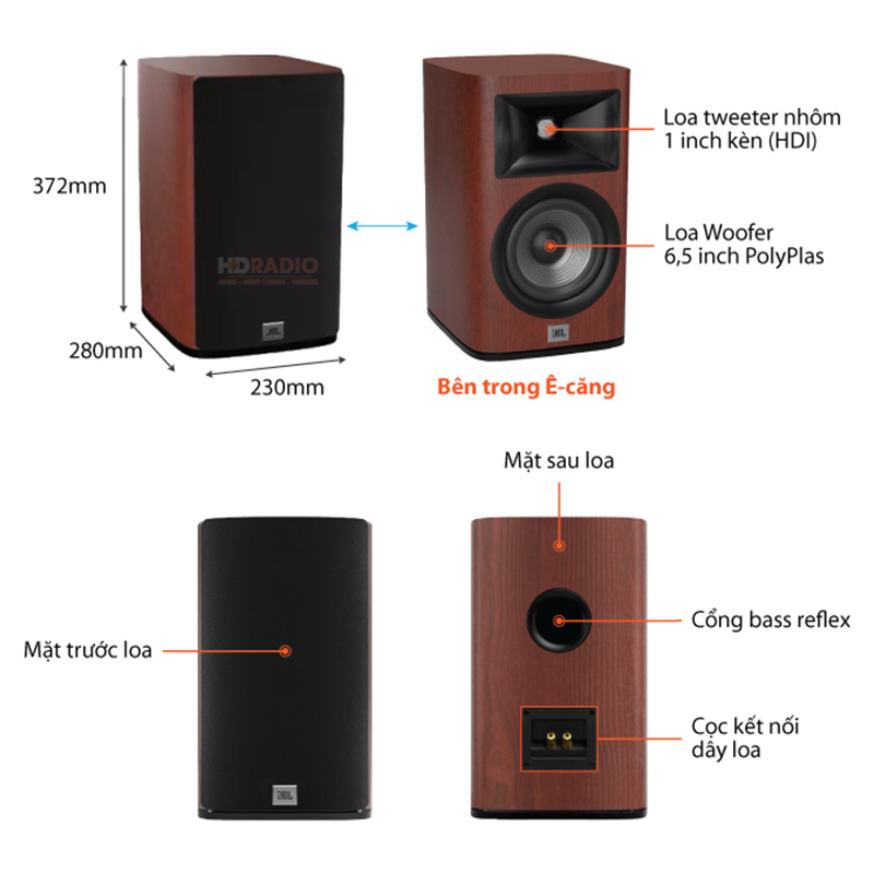 Loa JBL Studio 630 (Độ nhạy 85dB, Tần số 45Hz-40KHz)-1
