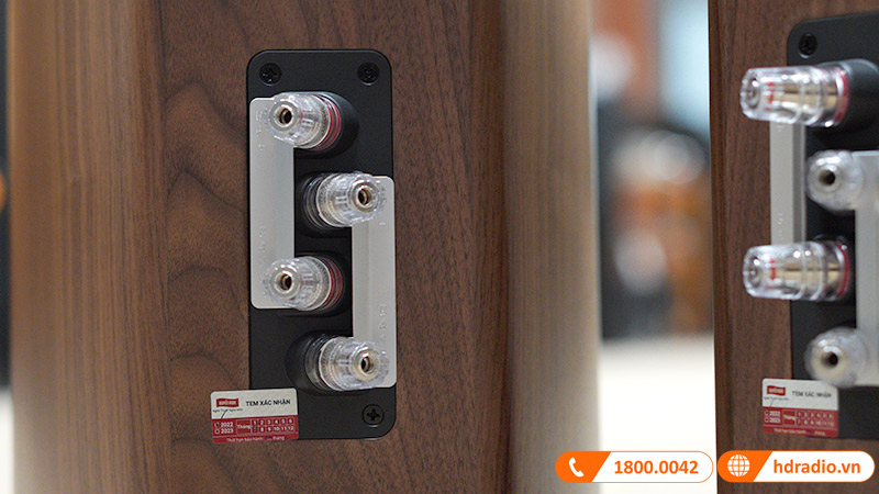 Cận cảnh cổng kết nối loa Wharfedale EVO4.4