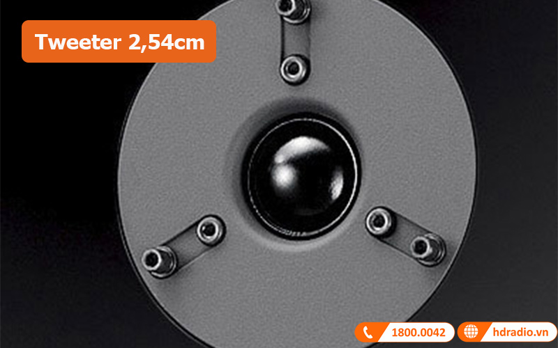 loa Yamaha NS-F150 tweeter có đường kính 2,54cm