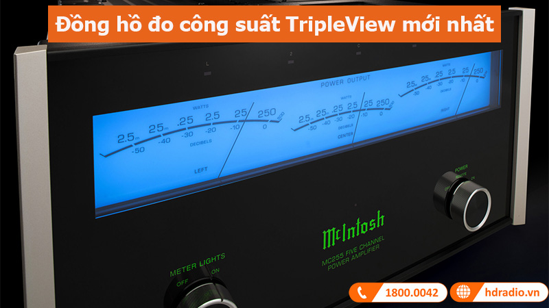 Power Amply McIntosh MC255 đồng hồ đo công suất TripleView mới nhất