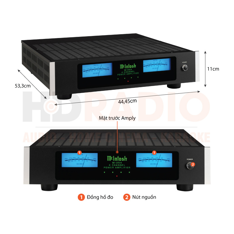 Chú thích Power Amply McIntosh MI254