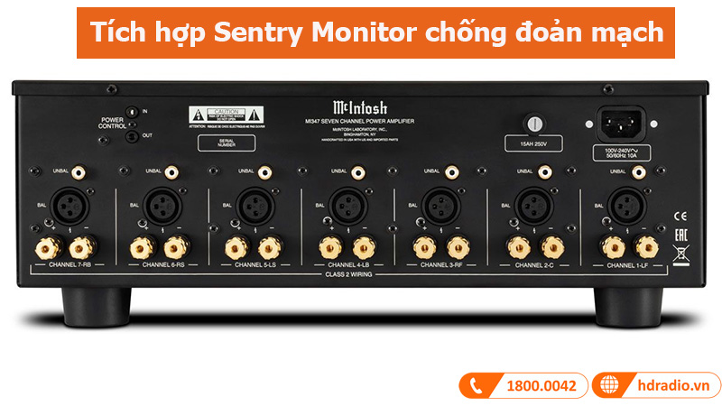 Power Amply McIntosh MI347 công nghệ chống đoản mạch