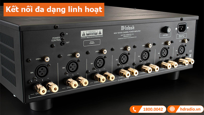 Power Amply McIntosh MI347 kết nối đa dạng linh hoạt 