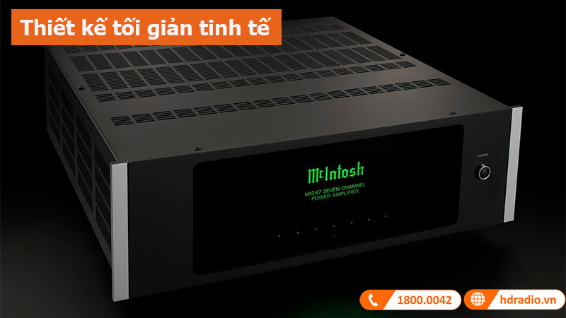 Power Amply McIntosh MI347 thiết kế tối giản tinh tế 