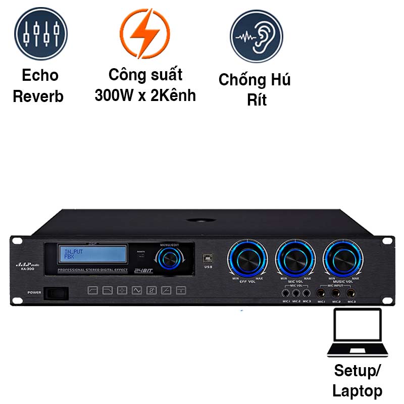 Amply Karaoke AAP KA 300 (300x2Kênh, DSP chống hú, 18Kg)